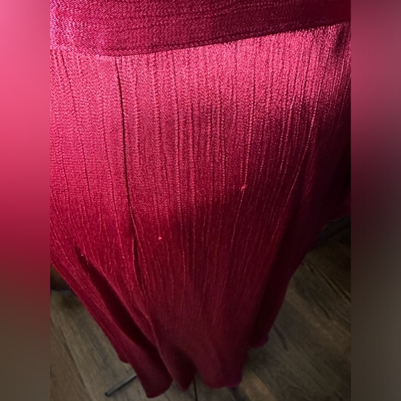 GUC Nine West Long Sleeve High Low Wrap Dress Size XL Bright Magenta - Picture 8 of 14